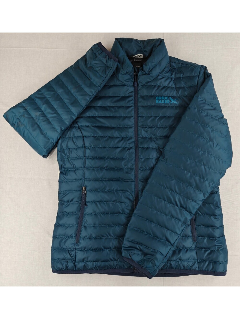Eddie Bauer Women’s S Blue 650 Fill Down Puffer Jacket Packable Lightweight
